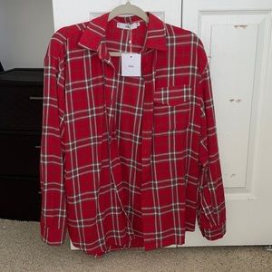 Red Adika oversized flannel